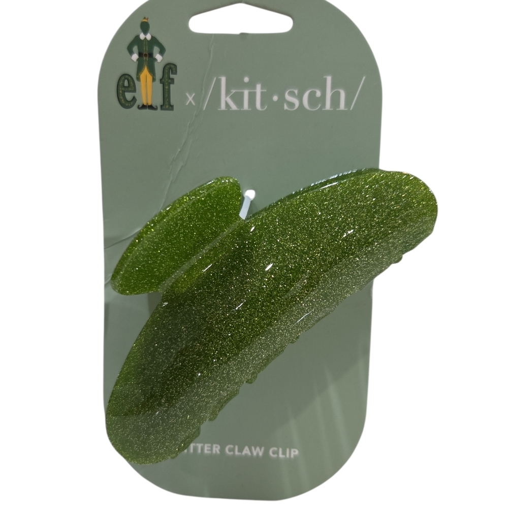 💚▪️e.l.f. x Kitsch ▪️Green Glitter Claw Clip